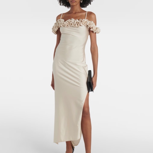 Coperni Macademia Ruffle Off-The-Shoulders Evening GOWN / Dress Sz M NWT - Picture 5 of 10